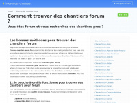 trouver-chantier-forum.fr