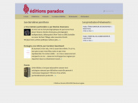 Editionsparadox.com
