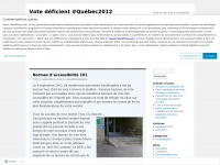 votedeficientqc2012.wordpress.com Thumbnail